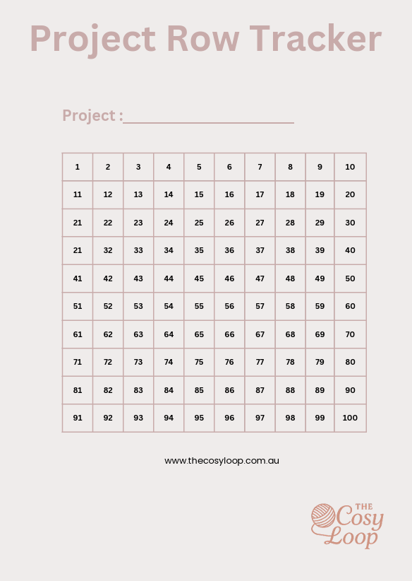 The Cosy Loop Project Row Tracker