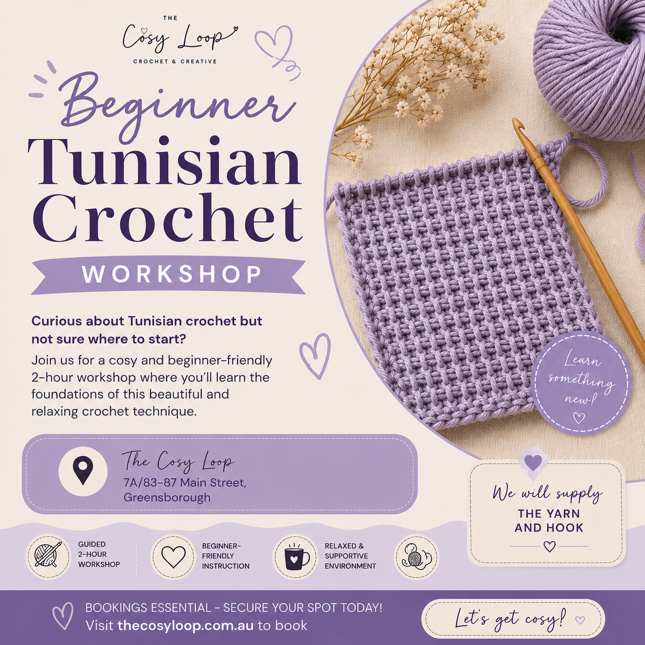 Beginner Tunisian Crochet Workshop