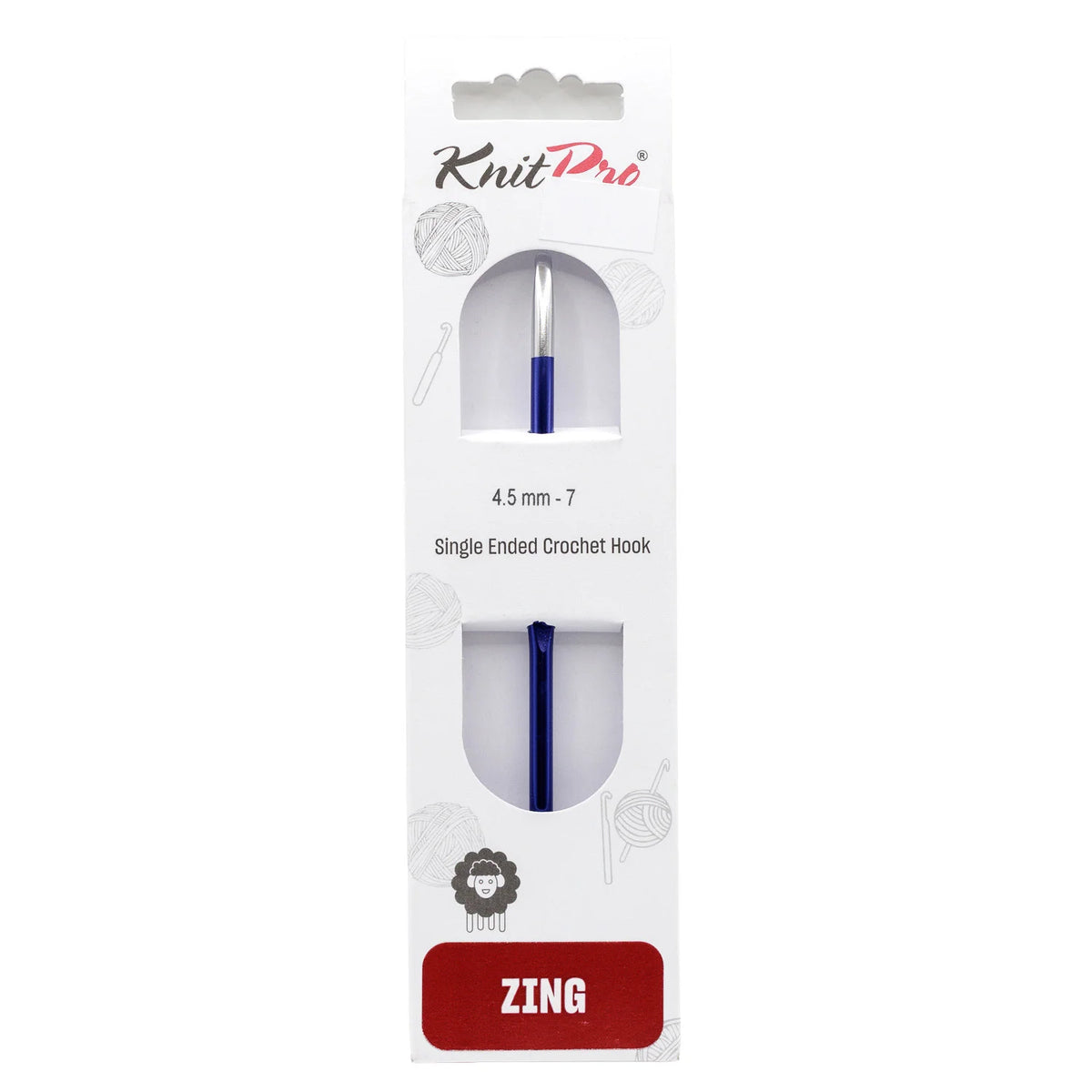 Knit Pro Zing Single Ended Crochet Hook