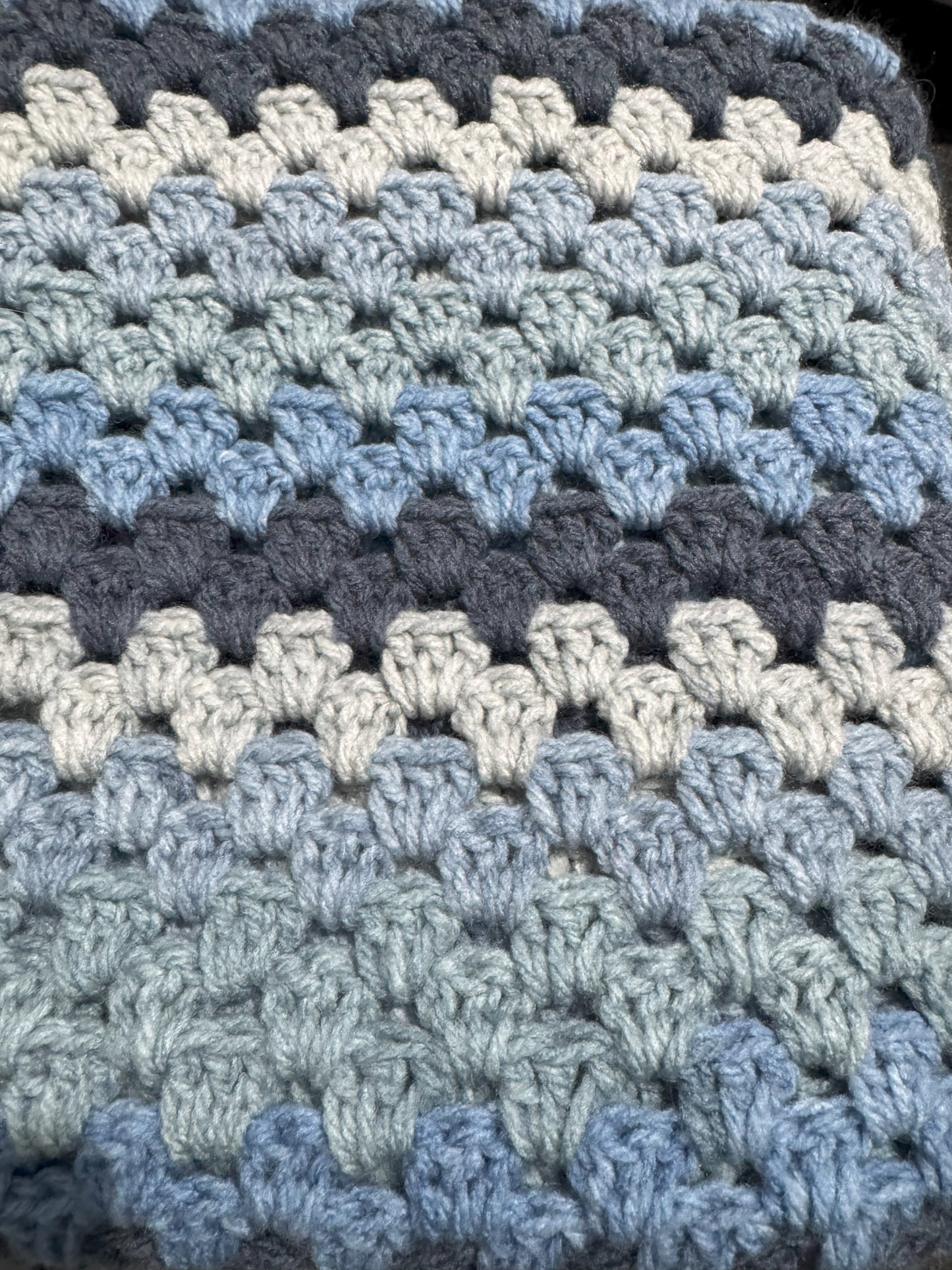 Handmade The Cosy Loop Lap Blanket - Stripy Blue
