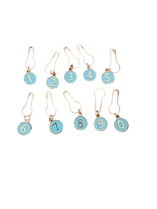 The Cosy Loop Numbered Stitch Markers Metal