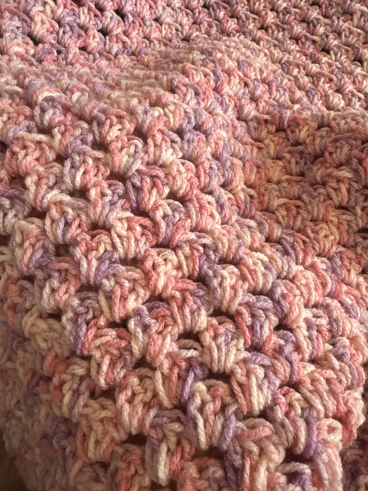 Handmade The Cosy Loop Lap Blanket - Pink Rainbow