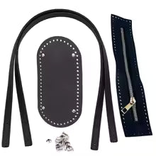 45cm Three-Piece Set of Bag Straps, Bag Bottom, Strap Accessories, Bag Handle with Zipper Accessories