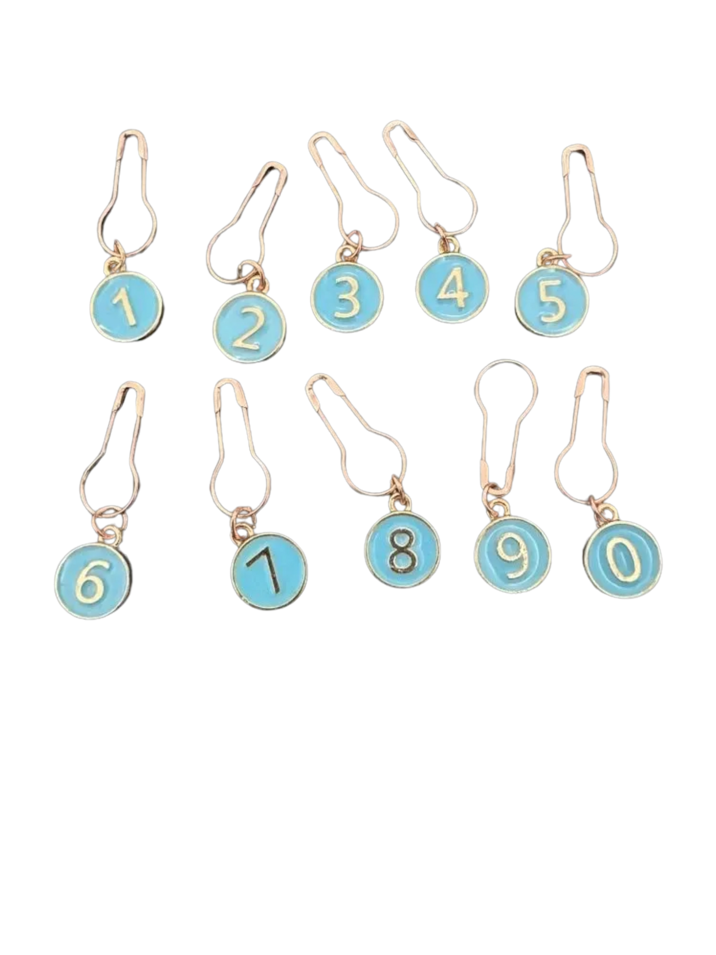 Numbered Stitch Markers - Blue