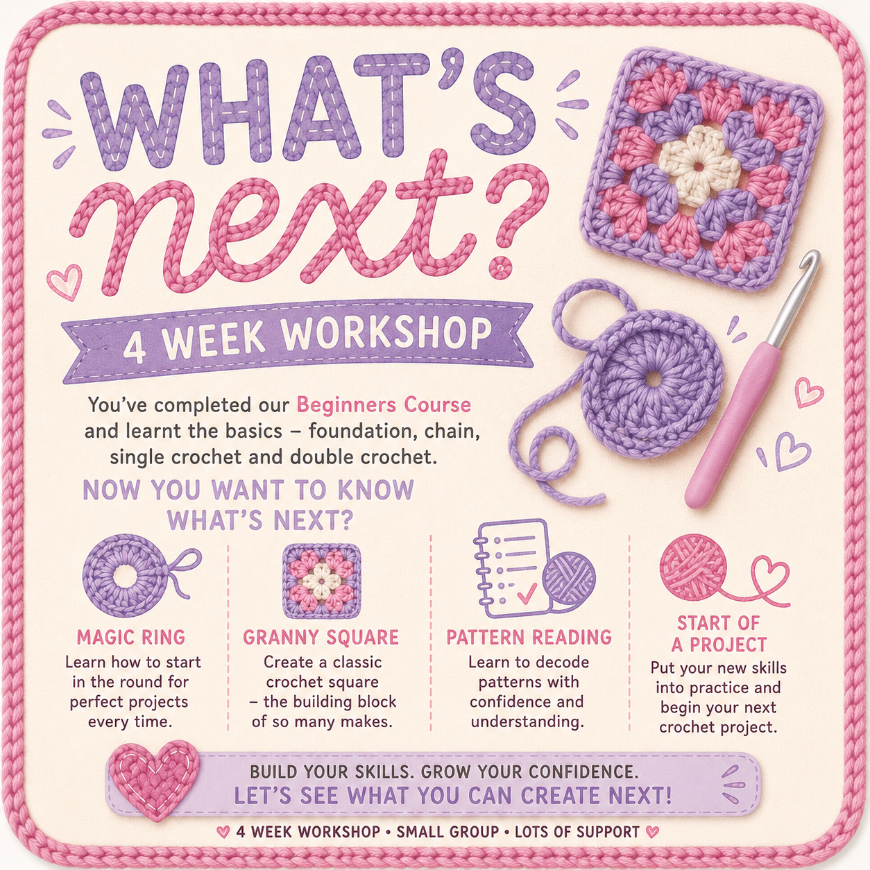 Adult Beginners Crochet - What's Next?