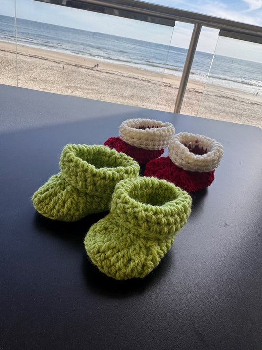Handmade Booties Christmas Booties