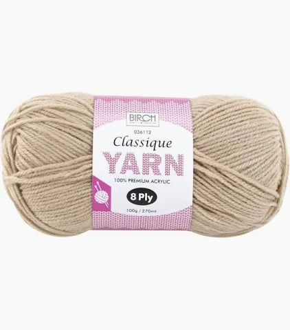 Birch 8ply Classique Yarn
